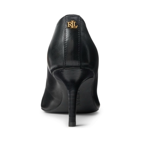 Ralph Lauren| Lanette Leather Pump Black Women's Heels Sz 6.5 - Picture 6 of 7